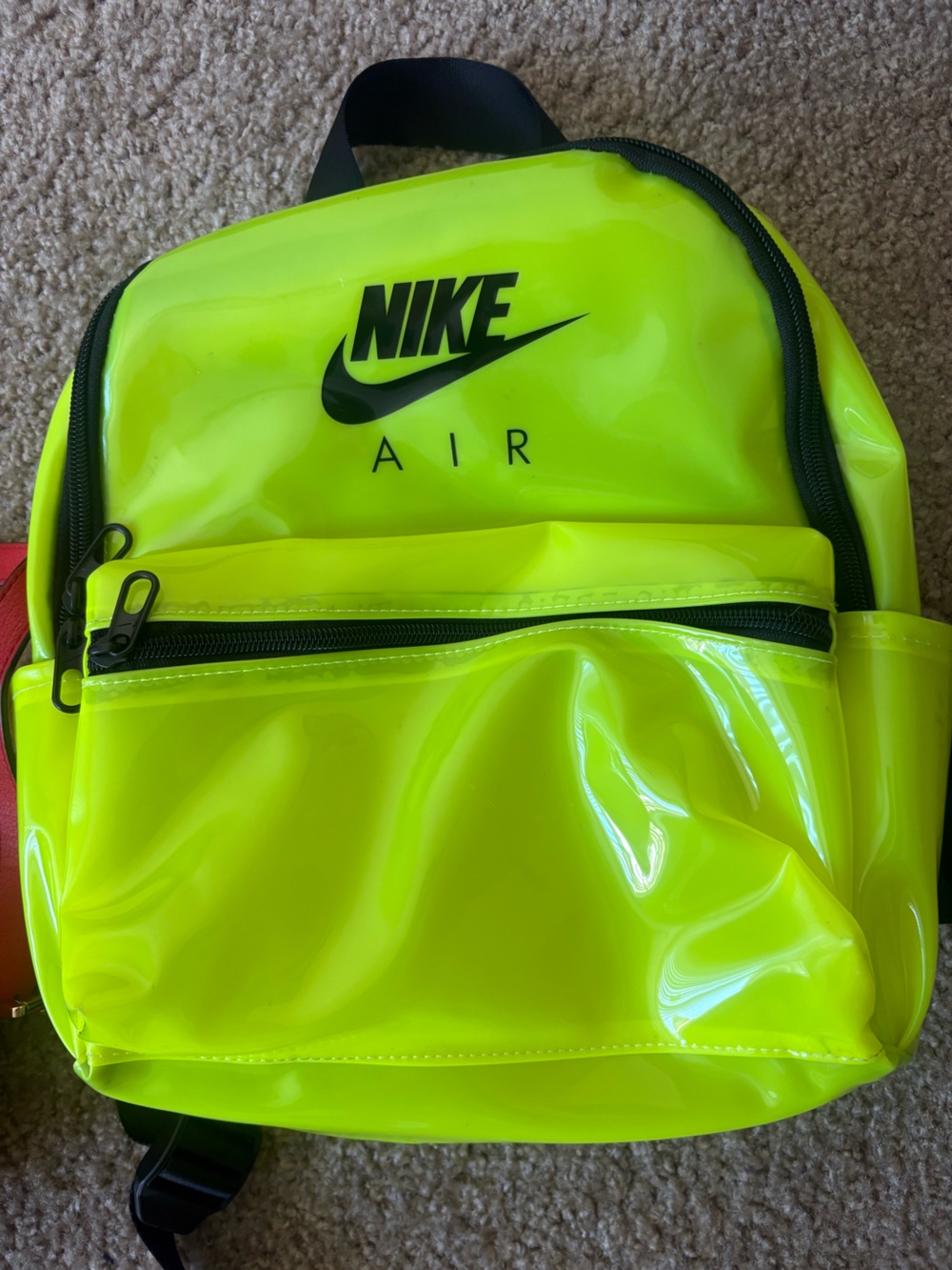 Nike Neon Yellow Glossy Mini Backpack